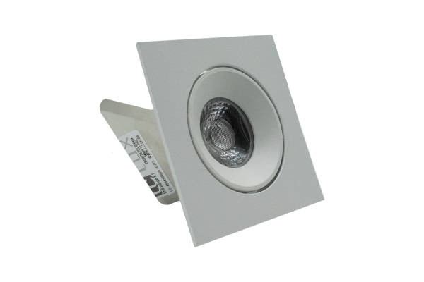 Endurance 8F Einbauleuchte, schwenkbar - 8W LED Downlight, 68mm Ø, 2800K, eckig, Linse